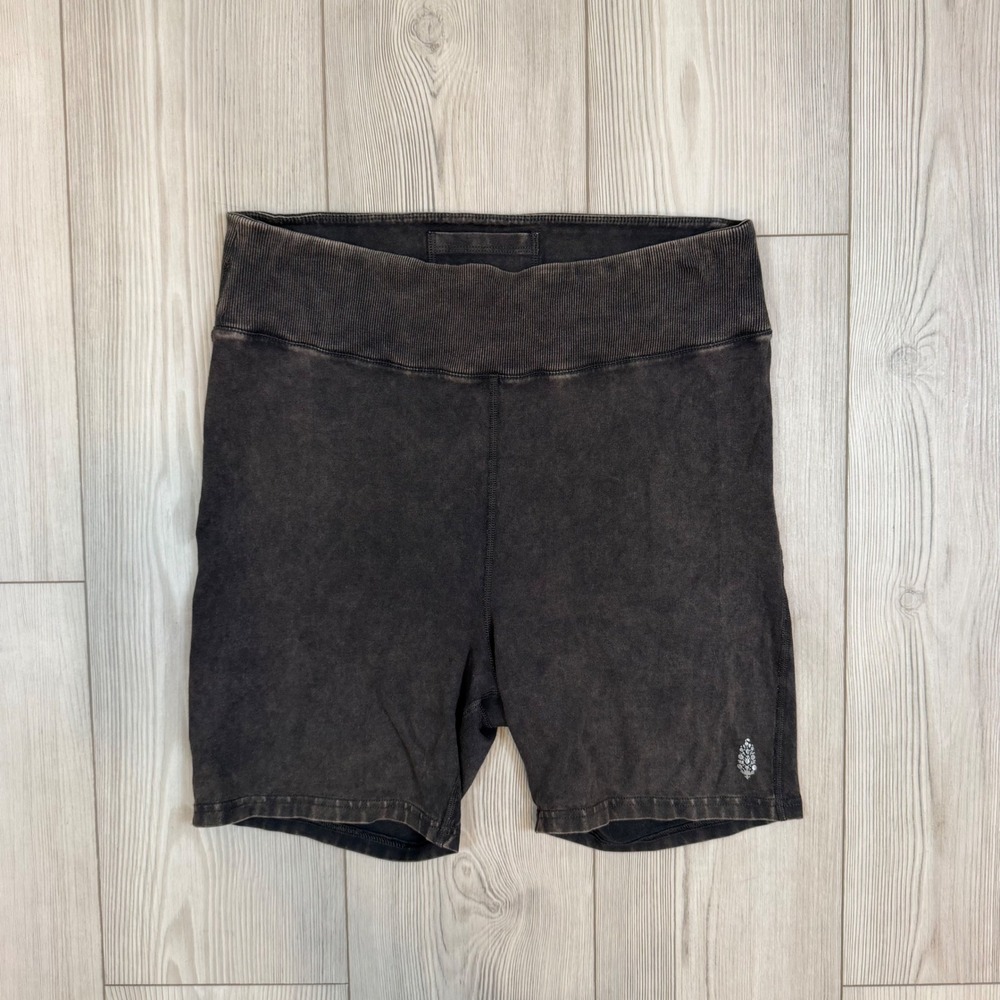 Free People Movement Hot Shot Bike Shorts Washed Black XL OB132054